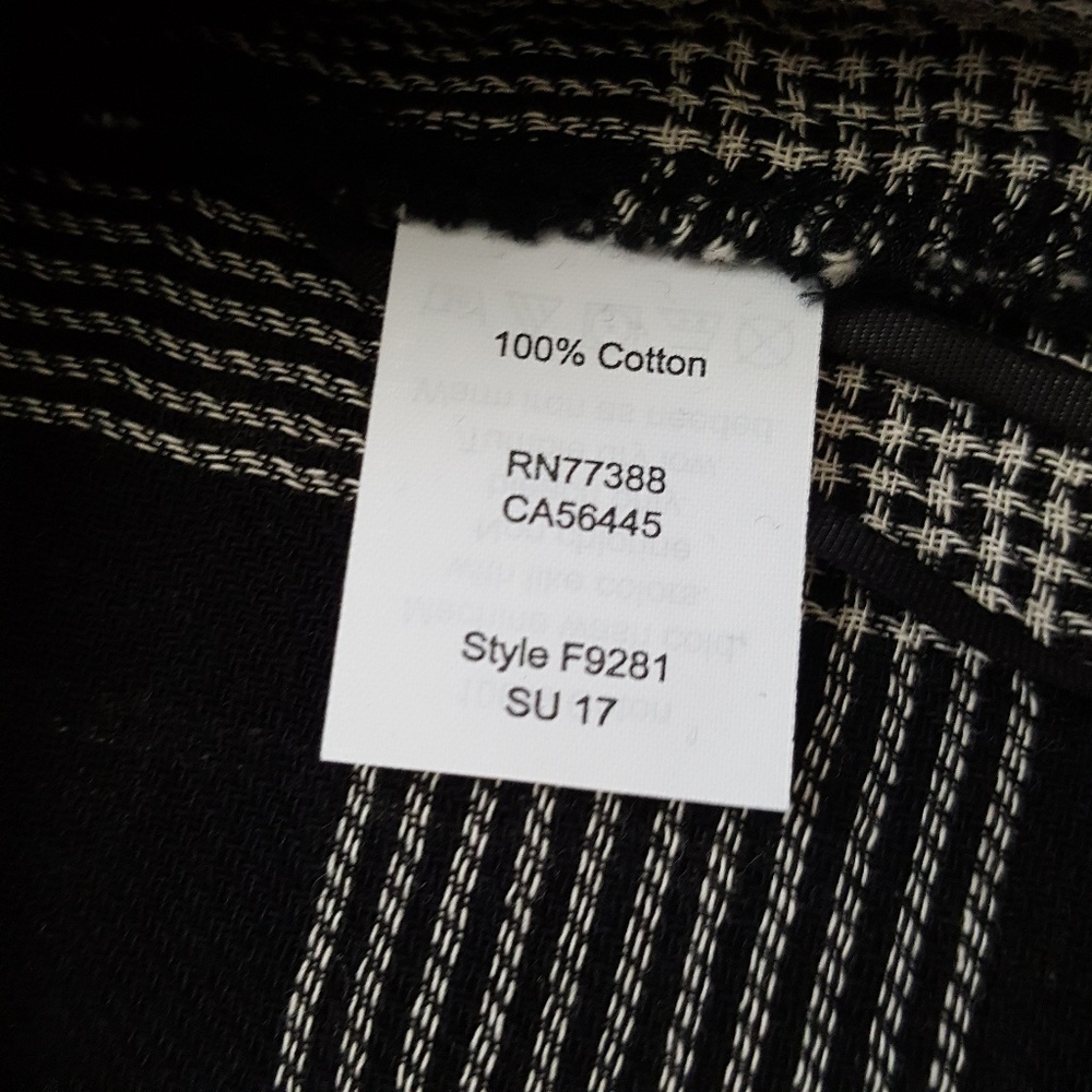 Madewell Black Ivory Plaid Off The Shoulder Top - Picture 6 of 8